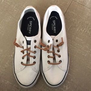 White sperry sneaker